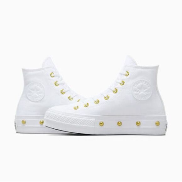 Converse Chuck Taylor All Star Lift Platform Star Studded Sneakers Shoes Size 8 - Picture 12 of 16